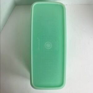 Vintage 70s Tupperware Jadeite Green Celery Vegetable Keeper #782-7 Lid 784-5
